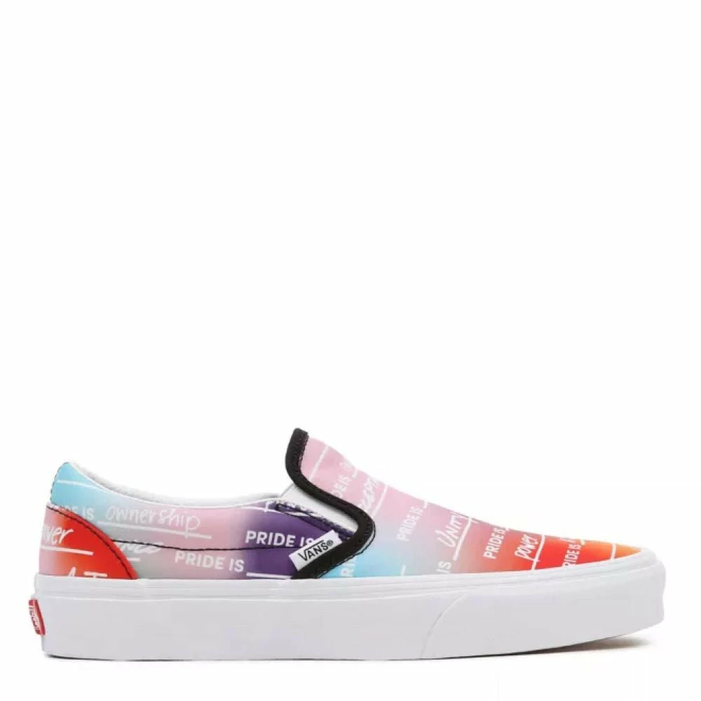 Vans Pride Classic Slip-On In Rainbow/True White 3 Vans Pride Classic Slip-On In Rainbow/True White