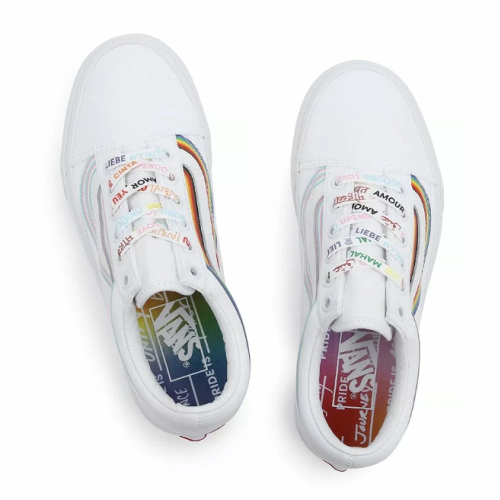 Vans Pride Old Skool In White/True White 5 Vans Pride Old Skool In White/True White - Image 3