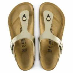 Birkenstock Women's Gizeh Birko-Flor In Gold -High Top Sales 1016108 top 1100x