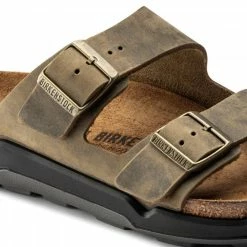 Birkenstock Men's Arizona Cross Town Oiled Leather In Faded Khaki -High Top Sales 1018463 detail 1 1100x