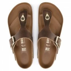 Birkenstock Women's Gizeh Big Buckle Leather In Cognac -High Top Sales 1018785 top 1100x
