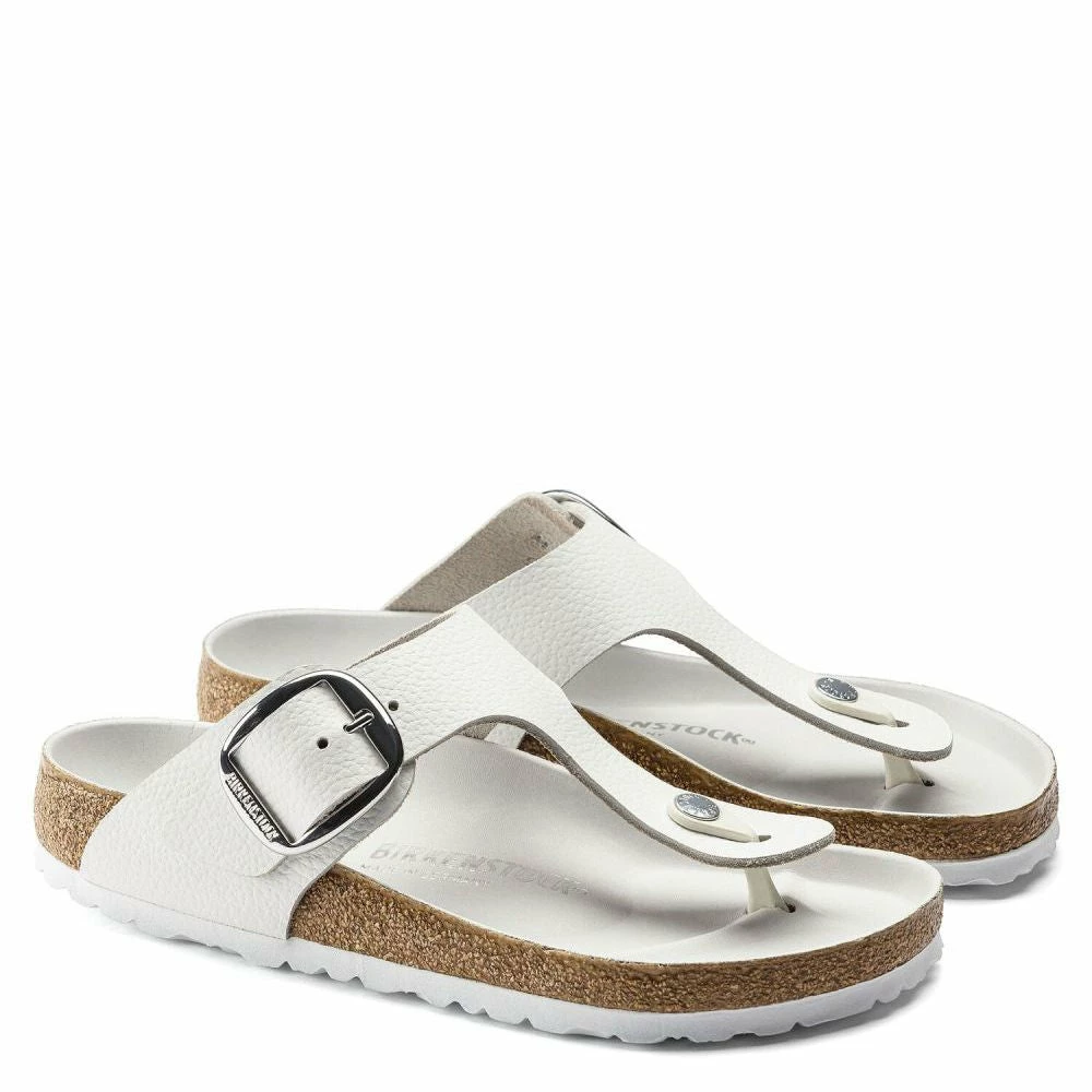 Birkenstock Women's Big Buckle Gizeh Leather In White 4 Birkenstock Women's Big Buckle Gizeh Leather In White - Image 2