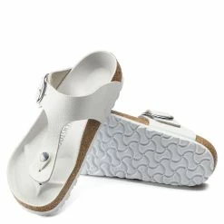 Birkenstock Women's Big Buckle Gizeh Leather In White 8 Birkenstock Women's Big Buckle Gizeh Leather In White -High Top Sales 1018885 3 1100x