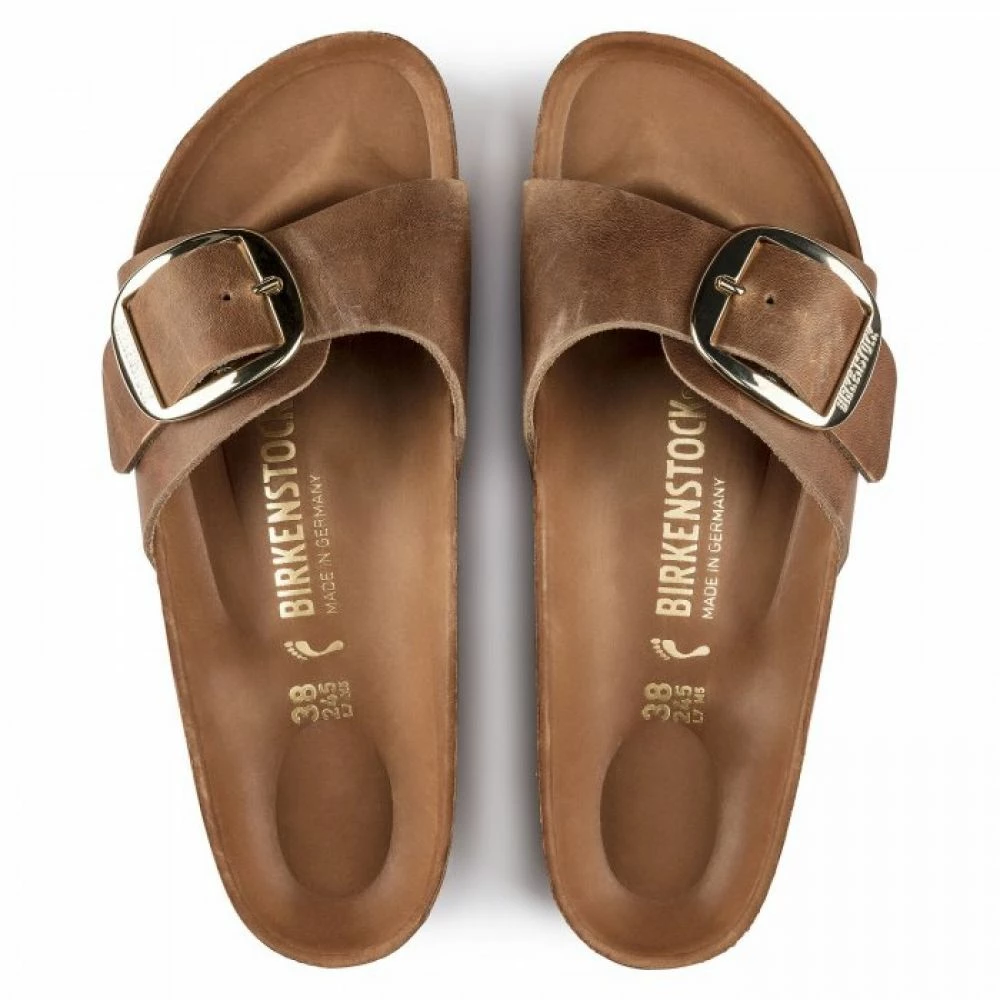 Birkenstock Women's Madrid Big Buckle Oiled Leather In Cognac (Narrow Width) 5 Birkenstock Women's Madrid Big Buckle Oiled Leather In Cognac (Narrow Width) - Image 3