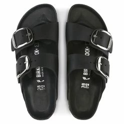 Birkenstock Women's Arizona Big Buckle Oiled Leather In Black (Narrow Width) -High Top Sales 1 0 1011075 3 1100x