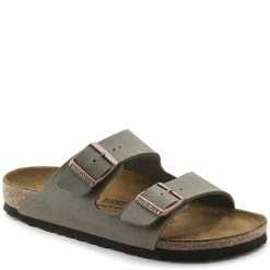 Birkenstock Arizona Birkibuc In Stone (Narrow Width) -High Top Sales 1 5 151213 1100x