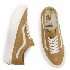Vans Women's Eco Theory Old Skool Tapered In Mustard Gold/True White -High Top Sales 4190 3 1100x