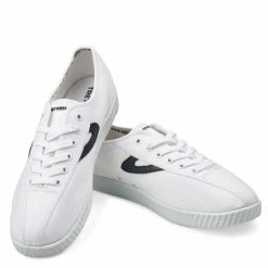 Tretorn Nylite Plus Canvas In White/Navy -High Top Sales 480167031 3 1100x