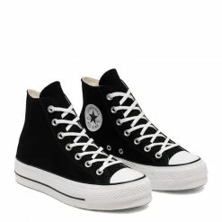 Converse Women's Chuck Taylor All Star Canvas Platform Hi In Black/White/White 11 Converse Women's Chuck Taylor All Star Canvas Platform Hi In Black/White/White -High Top Sales 560845c d 08x1 2 1100x