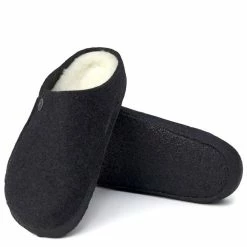 Birkenstock Women's Zermatt Shearling Wool Felt In Anthracite (Narrow Width) -High Top Sales BI 1015084 2095 4 1100x