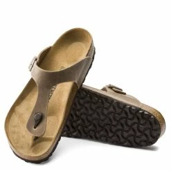 Birkenstock Women's Gizeh Oiled Leather In Tobacco Brown 8 Birkenstock Women's Gizeh Oiled Leather In Tobacco Brown -High Top Sales BI 943811 634W 3 1100x