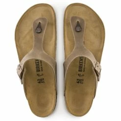 Birkenstock Women's Gizeh Oiled Leather In Tobacco Brown 9 Birkenstock Women's Gizeh Oiled Leather In Tobacco Brown -High Top Sales BI 943811 634W 4 1100x