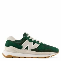New Balance 57/40 In Nightwatch Green With Timberwolf And White