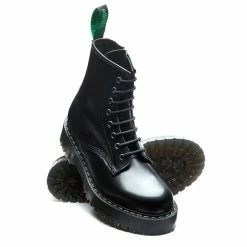 Solovair 8 Eye Zip Platform Derby Boot In Black Hi-Shine -High Top Sales SV S8 551 BK ZIP HI 111 3 1100x