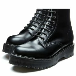 Solovair 8 Eye Zip Platform Derby Boot In Black Hi-Shine -High Top Sales SV S8 551 BK ZIP HI 111 4 1100x