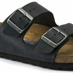 Birkenstock Women's Arizona Oiled Nubuck Leather In Black (Narrow Width) -High Top Sales a r arizona 752483 8 1100x