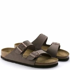 Birkenstock Arizona Birkibuc In Mocha (Narrow Width) -High Top Sales b i birkenstock arizona birko flor mocha 151183 3 1100x