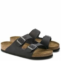 Birkenstock Arizona Softbed Oiled Leather In Black -High Top Sales b i birkenstock arizona softbed oiled leather black 752481 3 1100x