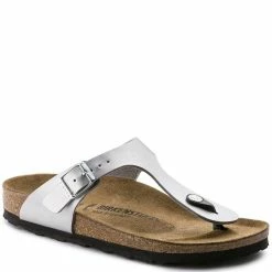Birkenstock Gizeh Birko-Flor In Silver -High Top Sales b i birkenstock gizeh birk flor silver 43853 2 1100x