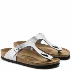 Birkenstock Gizeh Birko-Flor In Silver -High Top Sales b i birkenstock gizeh birk flor silver 43853 3 1100x