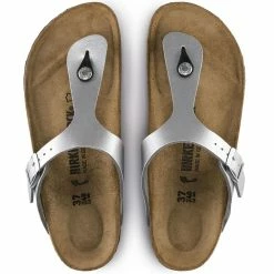 Birkenstock Gizeh Birko-Flor In Silver -High Top Sales b i birkenstock gizeh birk flor silver 43853 4 1100x