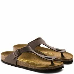 Birkenstock Gizeh Birko-Flor In Nubuck Mocha (Narrow Width) -High Top Sales b i birkenstock gizeh birko flor nubuck 3 1 1100x