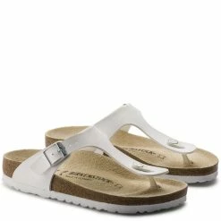 Birkenstock Gizeh Birko-Flor In White -High Top Sales b i birkenstock gizeh birko flor white 43733 3 1100x