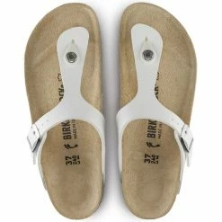 Birkenstock Gizeh Birko-Flor In White -High Top Sales b i birkenstock gizeh birko flor white 43733 4 1100x