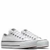 Converse Women's Chuck Taylor All Star Lift In White/Black -High Top Sales c o convers chuck taylor all star lift low top white 560251c 5 1100x