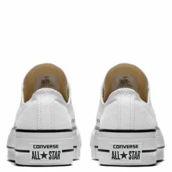 Converse Women's Chuck Taylor All Star Lift In White/Black -High Top Sales c o convers chuck taylor all star lift low top white 560251c 6 1100x