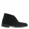 Clarks Women's Desert Boot In Black Suede