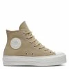Converse Women's Chuck Taylor All Star Lift Platform Hi Suede In Nomad Khaki/Desert Sand/Egret -High Top Sales cn a03250c 3576 1 1100x