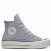 Converse Women's Chuck Taylor All Star Lift Platform Hi Suede In Gravel/Iron Grey/Egret