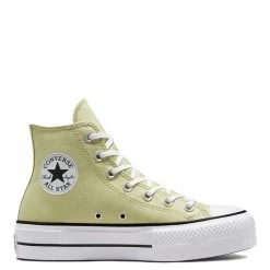 Converse Women's Chuck Taylor All Star Lift Platform Hi In Olive Aura/White/Black