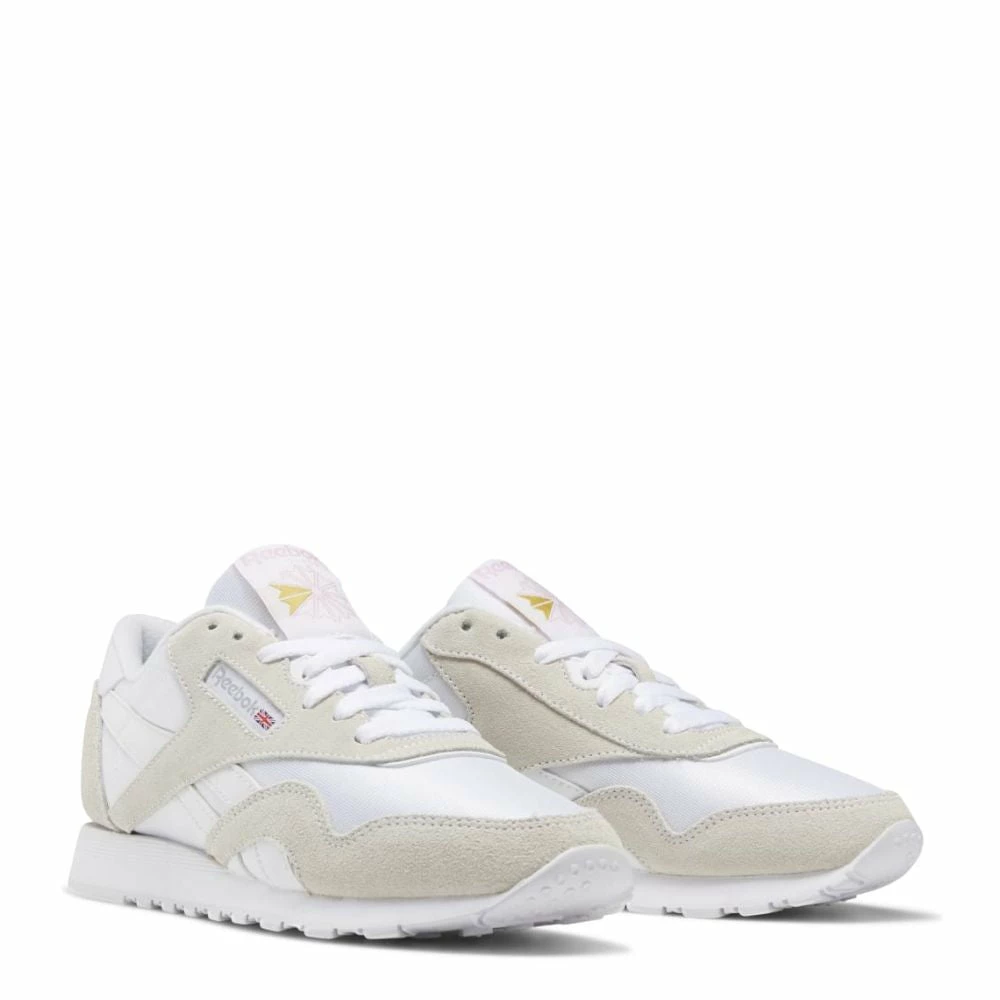 Reebok Women's Classic Nylon In White/Light Grey 4 Reebok Women's Classic Nylon In White/Light Grey - Image 2