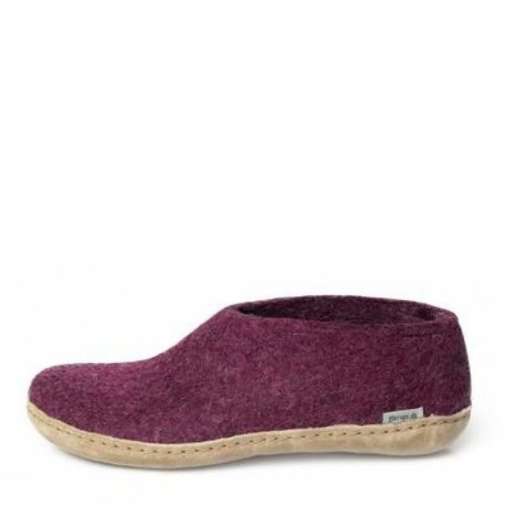 Glerups Women's Shoe Leather Sole In Cranberry 6 Glerups Women's Shoe Leather Sole In Cranberry - Image 4