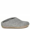 Glerups Open Heel Leather Sole In Grey