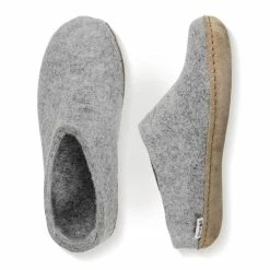 Glerups Open Heel Leather Sole In Grey -High Top Sales gb01 1007 5 1100x