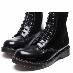 Solovair 11 Eye Derby Boot In Black Hi-Shine -High Top Sales s11981bkg 106 3 1100x