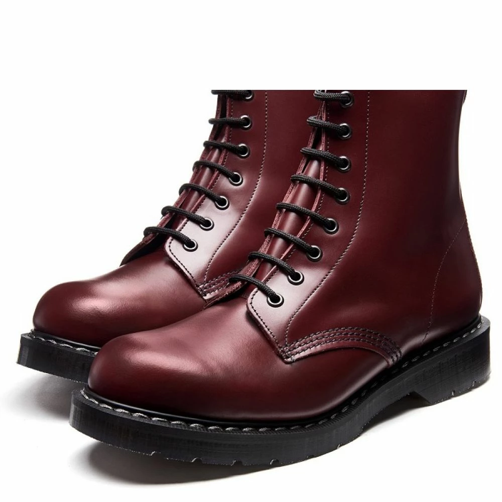 Solovair 8 Eye Derby Boot In Oxblood Hi-Shine 5 Solovair 8 Eye Derby Boot In Oxblood Hi-Shine - Image 3