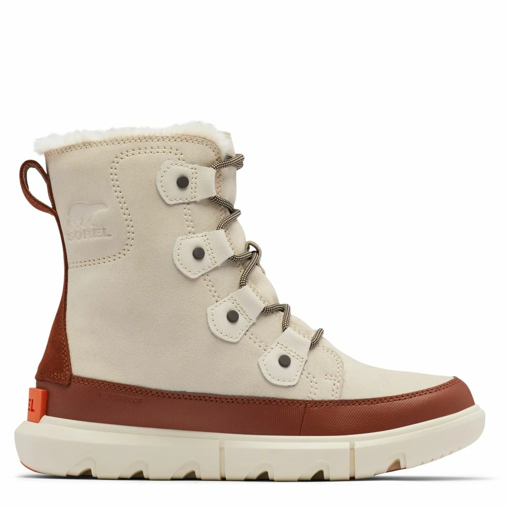 Sorel Women's Explorer II Joan Boot In Chalk/Wood 3 Sorel Women's Explorer II Joan Boot In Chalk/Wood