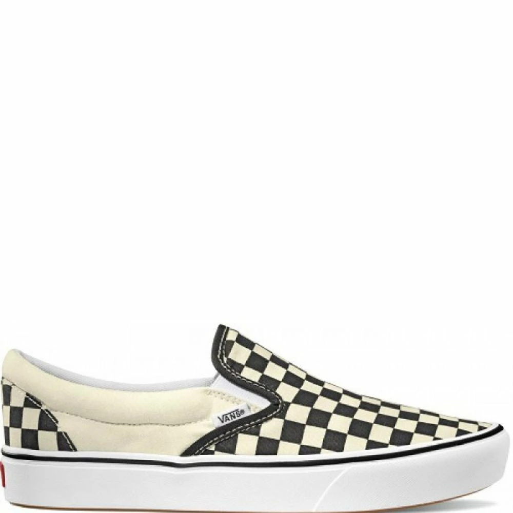 Vans ComfyCush Slip-On In Checkerboard/White 3 Vans ComfyCush Slip-On In Checkerboard/White