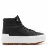 Vans Women's Emboss Check Sk8-Hi Stacked In Black/True White -High Top Sales vn 0a4btwa5s 4172 1 1100x