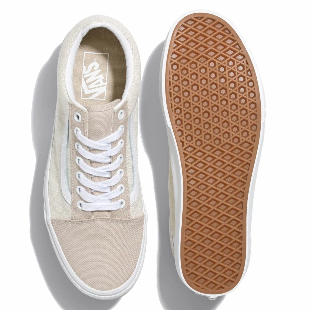 Vans Summer Linen Old Skool In Natural 5 Vans Summer Linen Old Skool In Natural - Image 3