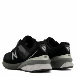 New Balance Women's Made In US 990v5 In Black With Silver -High Top Sales w990bk5 3 1100x