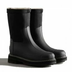 Hunter Women's Refined Stitch Roll Top Sherpa Boots In Black 7 Hunter Women's Refined Stitch Roll Top Sherpa Boots In Black -High Top Sales wfs1010nes blk 3 1100x