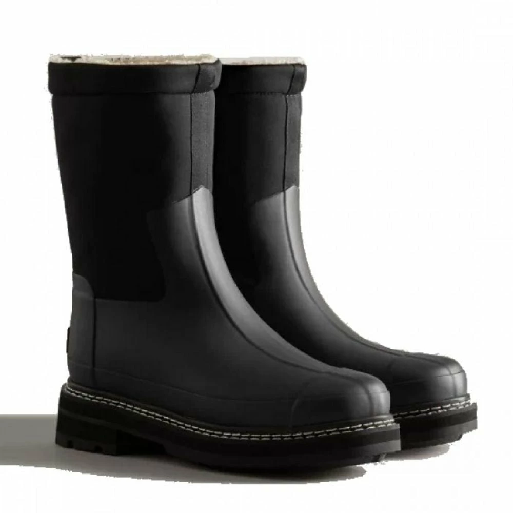 Hunter Women's Refined Stitch Roll Top Sherpa Boots In Black 5 Hunter Women's Refined Stitch Roll Top Sherpa Boots In Black - Image 3