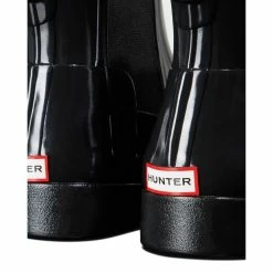 Hunter Women's Refined Gloss Slim Fit Chelsea Boots In Black -High Top Sales wfs2201rgl 3 1100x