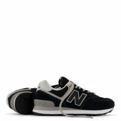 New Balance Women's 574v3 In Black With White -High Top Sales wl574evb 4 1100x