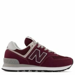 New Balance Women's 574v3 In Burgundy With White